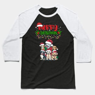 Merry Christmas Puppy Festive Baseball T-Shirt